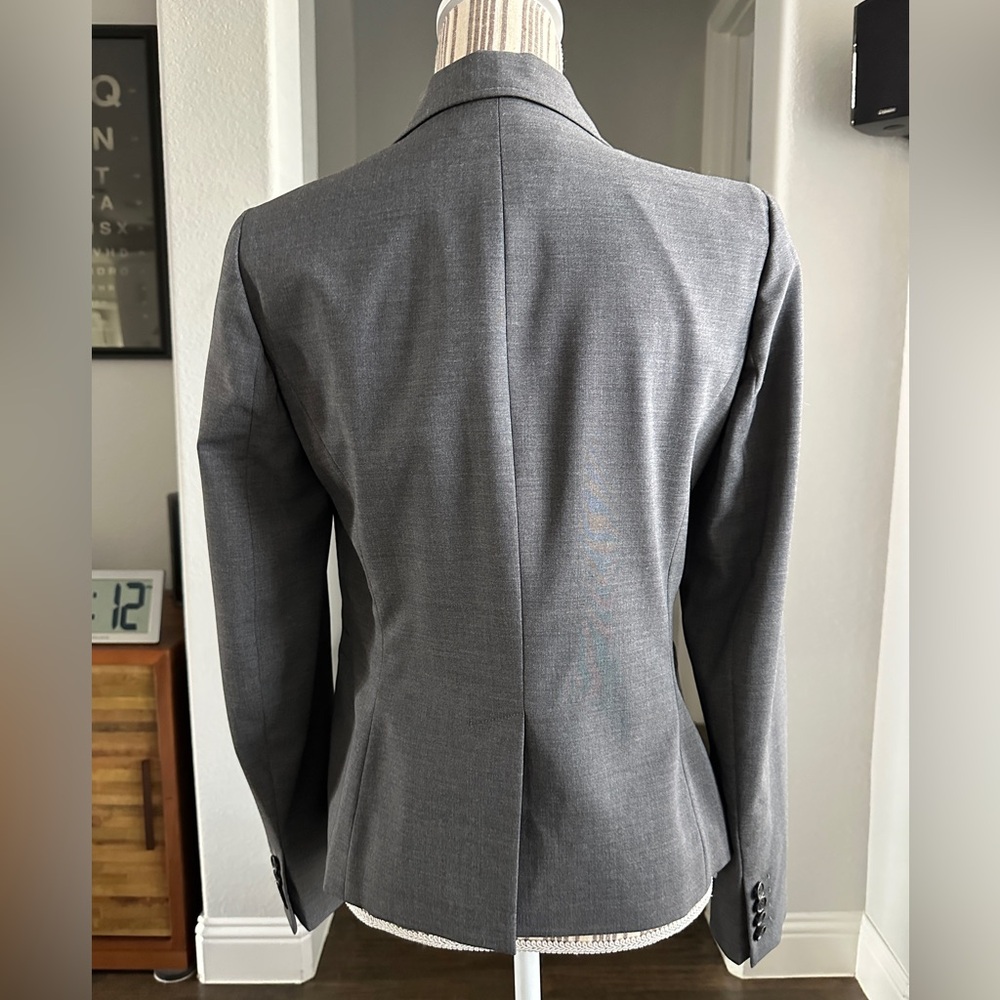 JCrew Gray Two-Piece Suit Set sz 6 city fit wool blend lined 2 button blazer - Picture 9 of 16